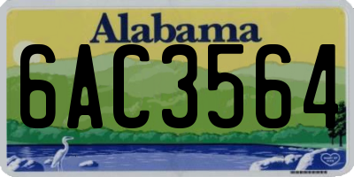 AL license plate 6AC3564