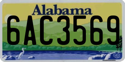 AL license plate 6AC3569