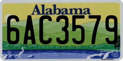 AL license plate 6AC3579