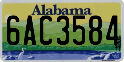 AL license plate 6AC3584