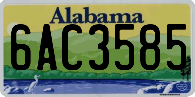 AL license plate 6AC3585