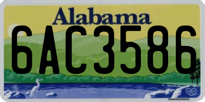 AL license plate 6AC3586