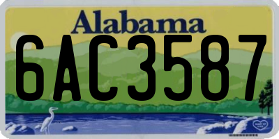 AL license plate 6AC3587