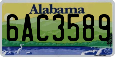 AL license plate 6AC3589