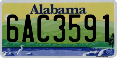AL license plate 6AC3591