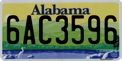 AL license plate 6AC3596