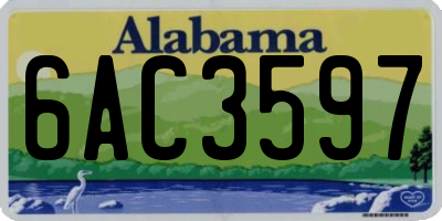 AL license plate 6AC3597