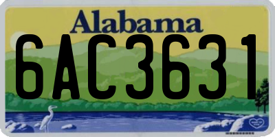 AL license plate 6AC3631