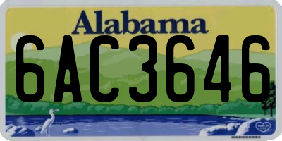 AL license plate 6AC3646