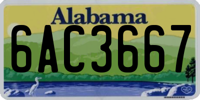 AL license plate 6AC3667