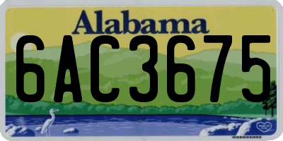 AL license plate 6AC3675