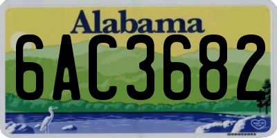 AL license plate 6AC3682
