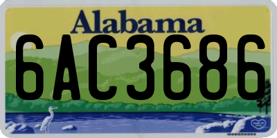 AL license plate 6AC3686