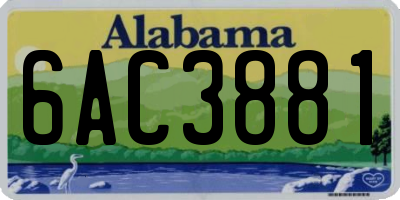AL license plate 6AC3881