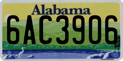 AL license plate 6AC3906