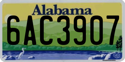 AL license plate 6AC3907