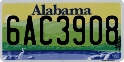 AL license plate 6AC3908