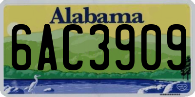 AL license plate 6AC3909