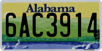 AL license plate 6AC3914
