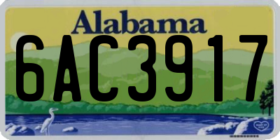 AL license plate 6AC3917