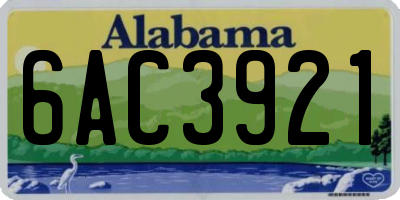 AL license plate 6AC3921
