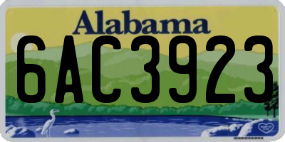 AL license plate 6AC3923
