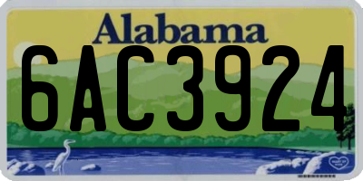 AL license plate 6AC3924