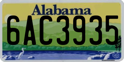 AL license plate 6AC3935
