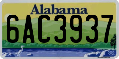 AL license plate 6AC3937