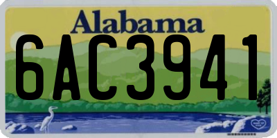 AL license plate 6AC3941