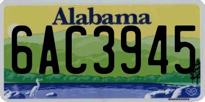 AL license plate 6AC3945