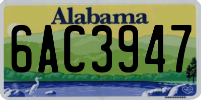 AL license plate 6AC3947