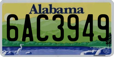 AL license plate 6AC3949