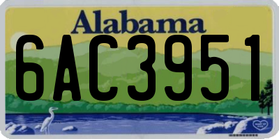 AL license plate 6AC3951