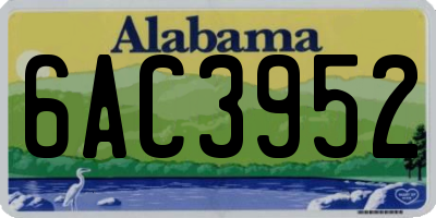 AL license plate 6AC3952