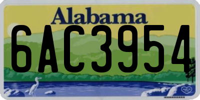 AL license plate 6AC3954