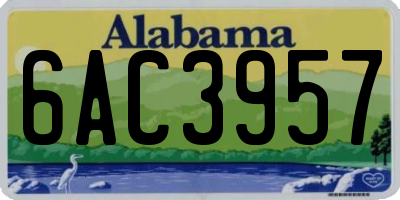 AL license plate 6AC3957