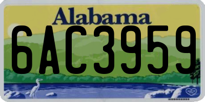 AL license plate 6AC3959