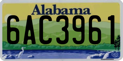 AL license plate 6AC3961