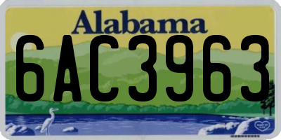 AL license plate 6AC3963