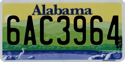 AL license plate 6AC3964