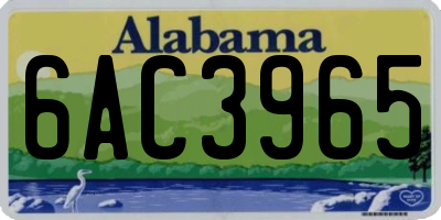 AL license plate 6AC3965