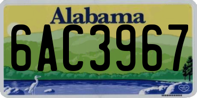 AL license plate 6AC3967