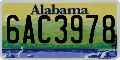 AL license plate 6AC3978