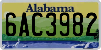 AL license plate 6AC3982
