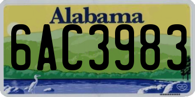 AL license plate 6AC3983