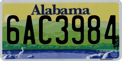 AL license plate 6AC3984