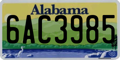 AL license plate 6AC3985