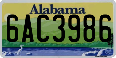 AL license plate 6AC3986