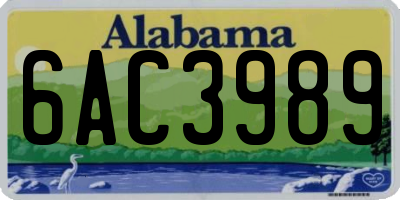 AL license plate 6AC3989